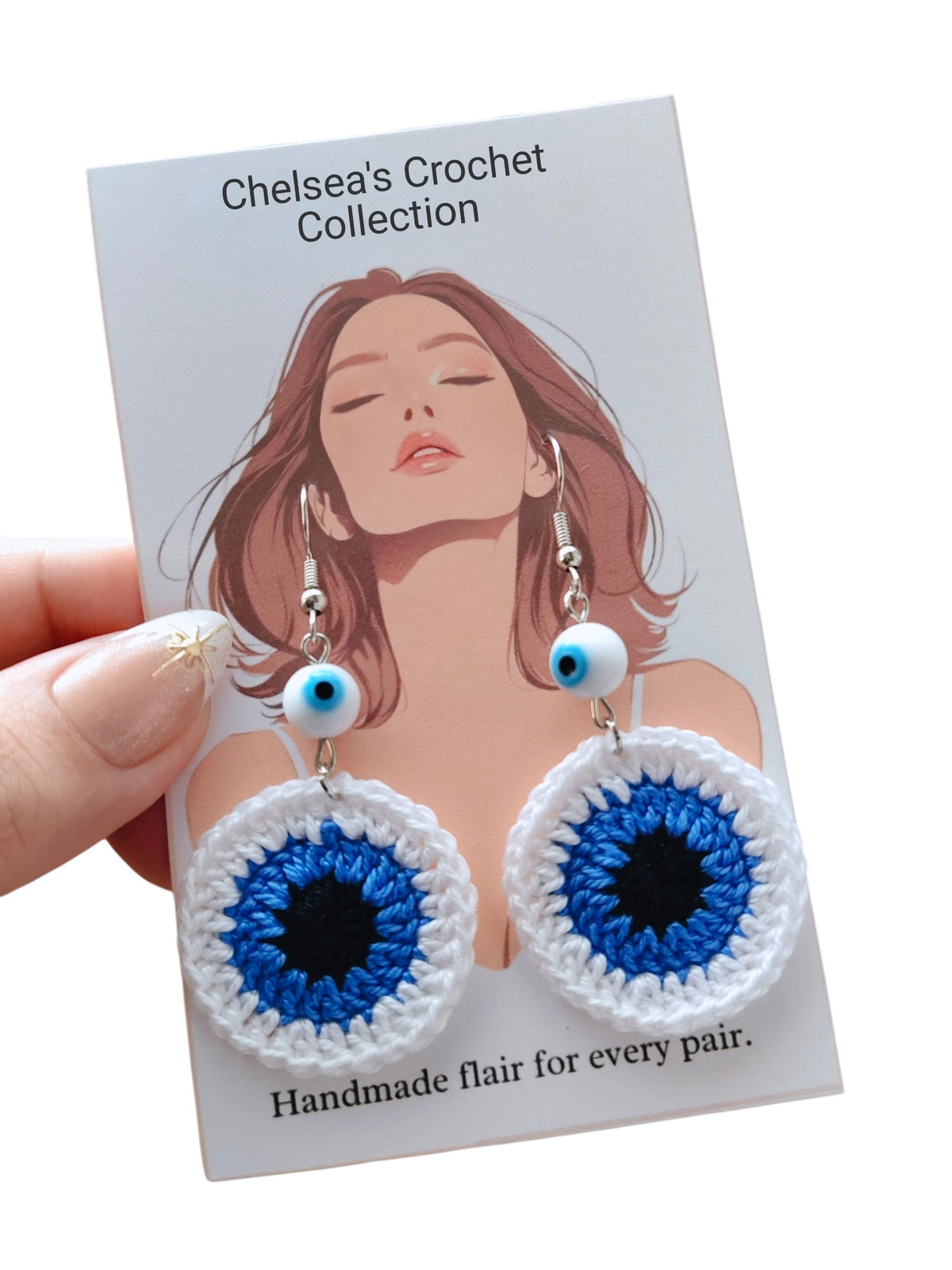Mystic Eye Crochet Earrings