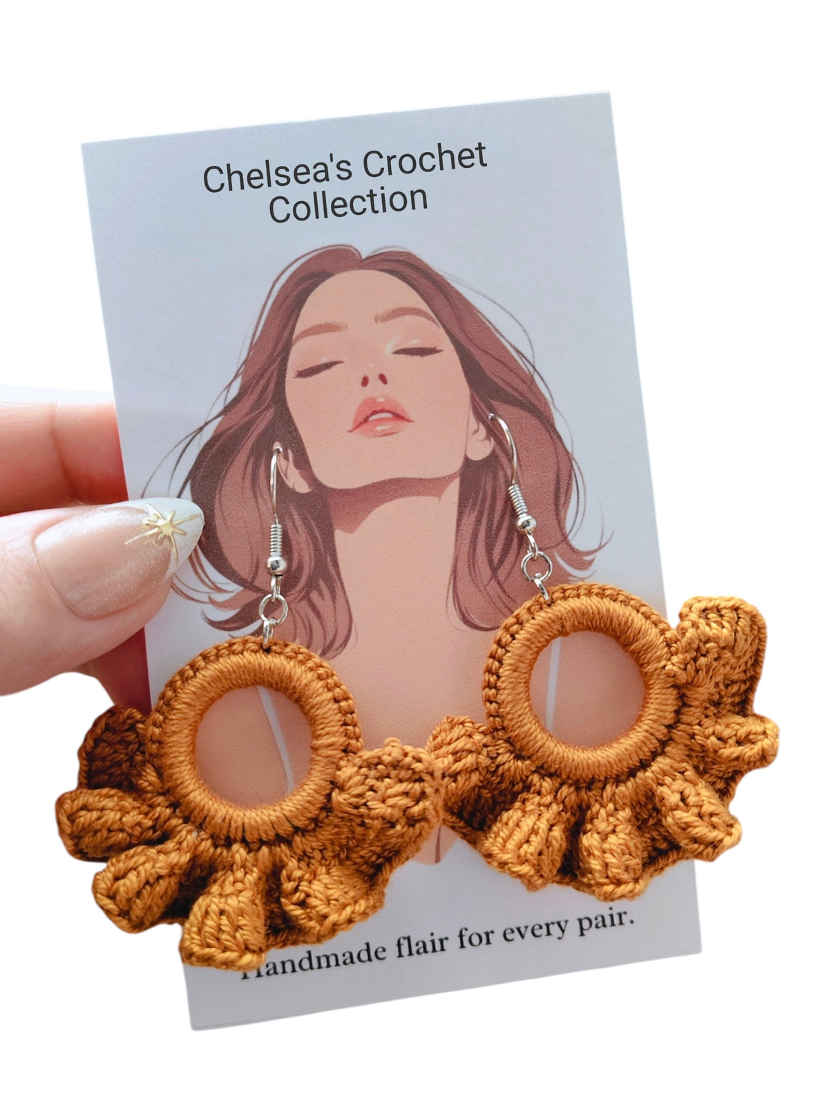 Ruffle Loop Crochet Earrings