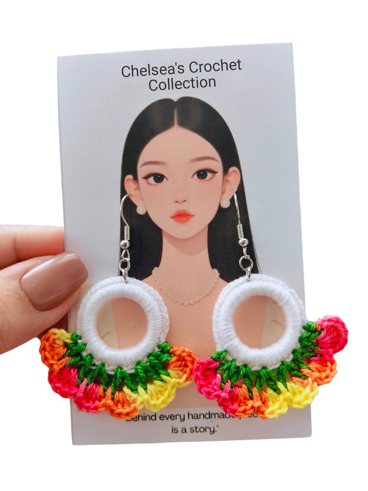 Loop Petals Crochet Earrings