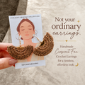 Crochet Crescent Fan Earrings