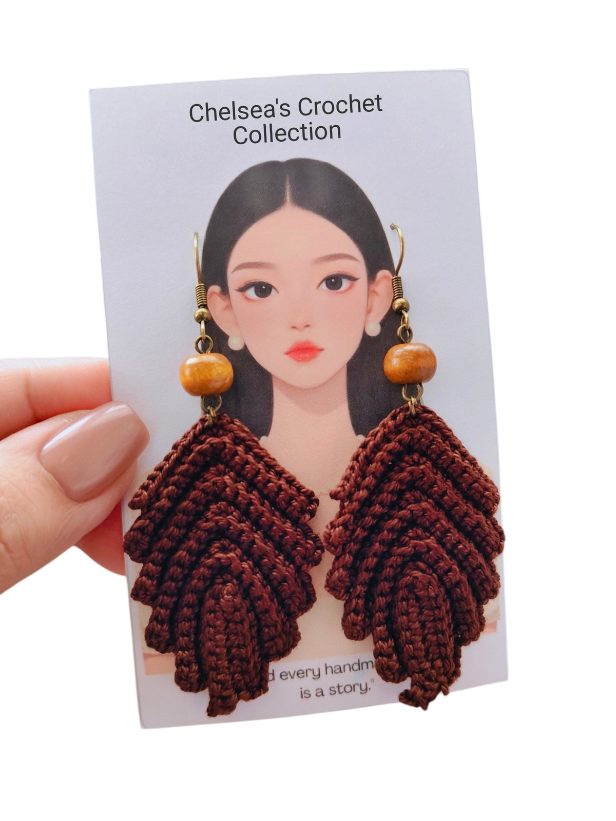 Leaves Crochet Earrings – Handmade Boho Statement Earrings
